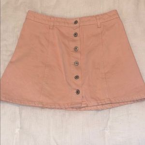 Button Front Mini Skirt